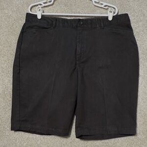 Eddie Bauer Legendwash Stretch Bermuda Walking Hiking Shorts Gray 18 CURVY Fit